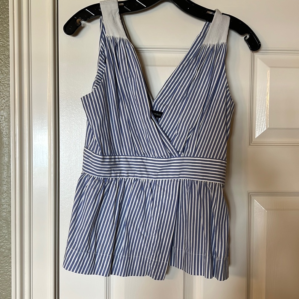 Banana Republic Cotton Faux Wrap Tank